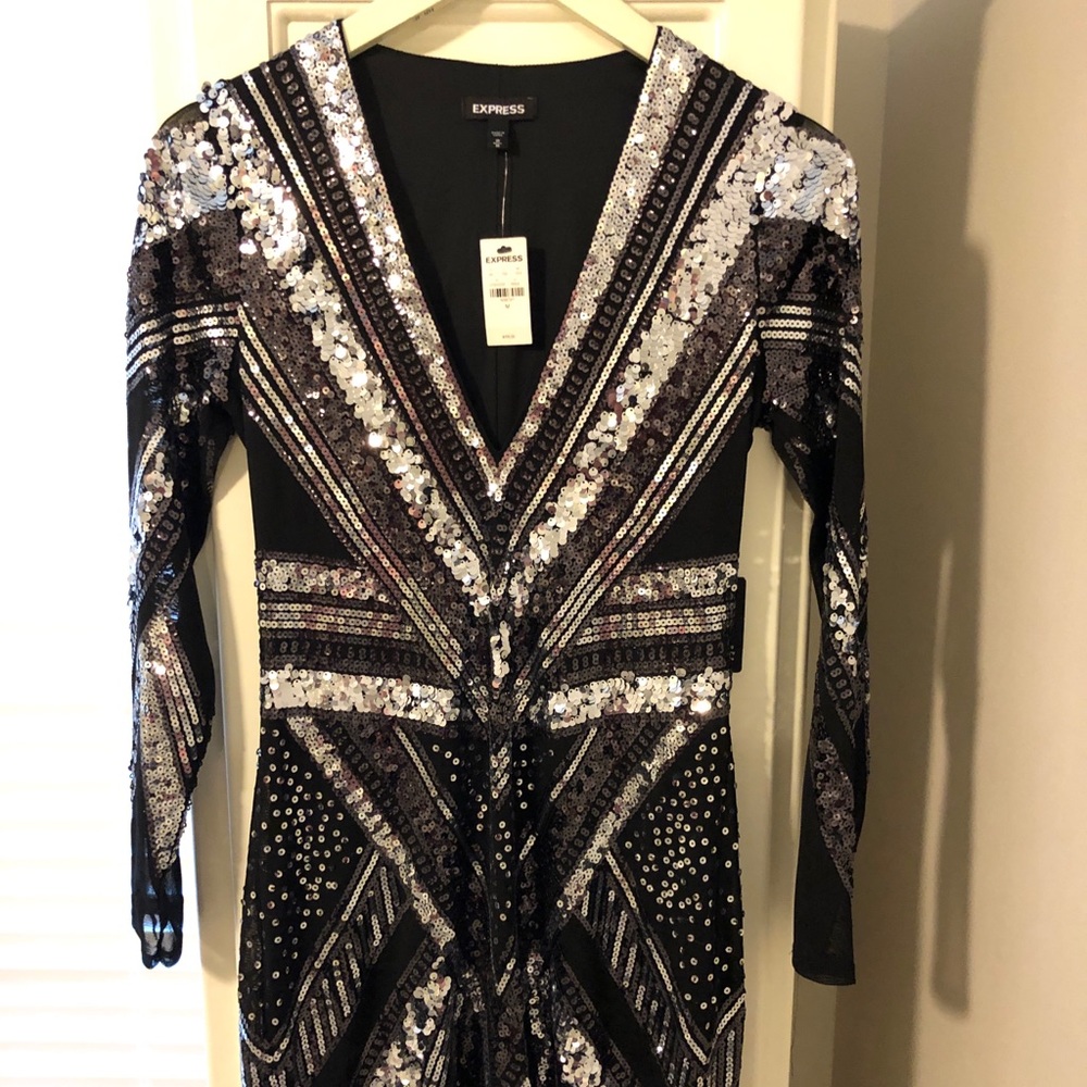 Express sequin dress medium